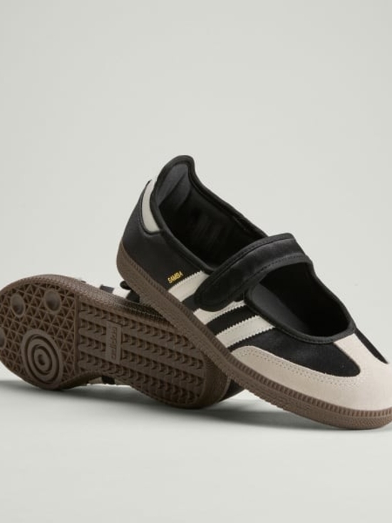 adidas Shoes - adidas Samba Mary-Jane Sneakers in Black and Cream with Brown Sole